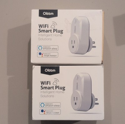 Oittm WiFi Smart Plug, Alexa & Google Assistant, Type B, App-Controlled, White