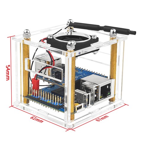 For Orange Pi Zero 3 Acrylic Case Transparent Enclosure Clear Protective Shell - Zdjęcie 2 z 12