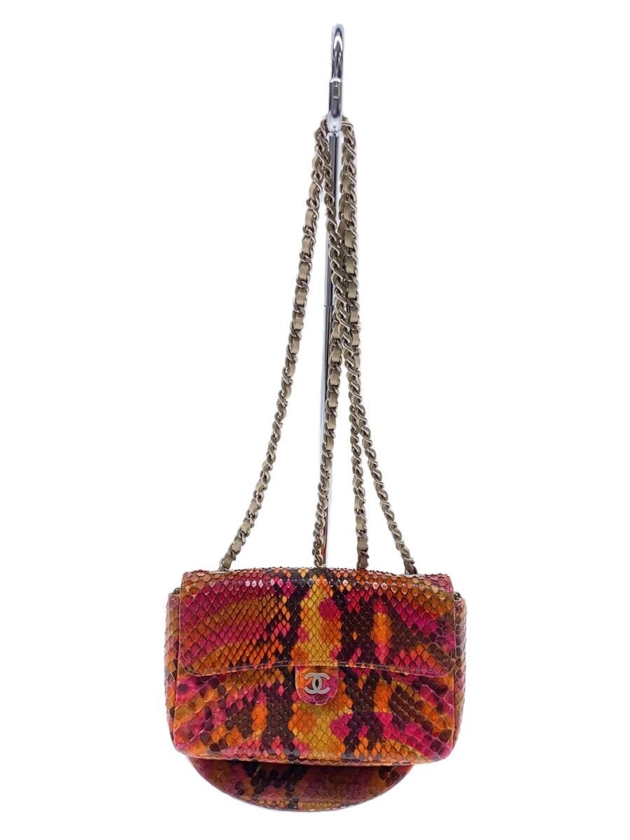 CHANEL Mini Matelasse Python Single Flap Animal P… - image 1