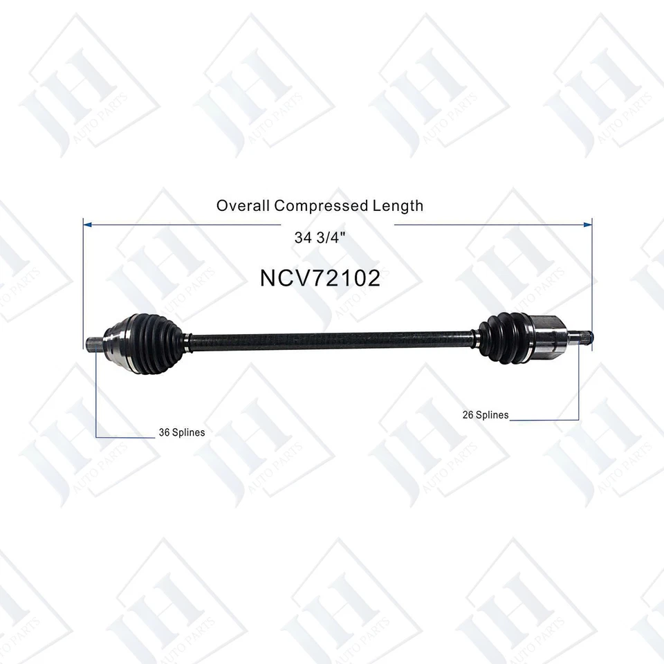 Оригинальный передний правосторонний вал оси CV для Volkswagen Jetta FWDAuto 2005-2018 годов выпуска - Изображение 2 из 4