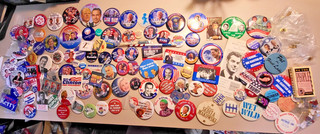 150 Campaign Button Political Pinback Pin Lot LBJ Trump Kennedy Nixon B