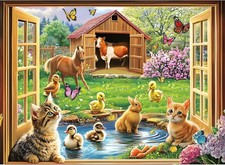 500 Piece Puzzles for Adults Funny Cat Animal Jigsaw 500 Pieces...
