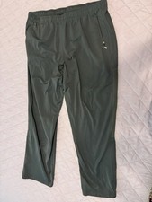 MTA Sport Athletic Pants Mens XXL Dark Gray Zip Pockets Ankle Zips