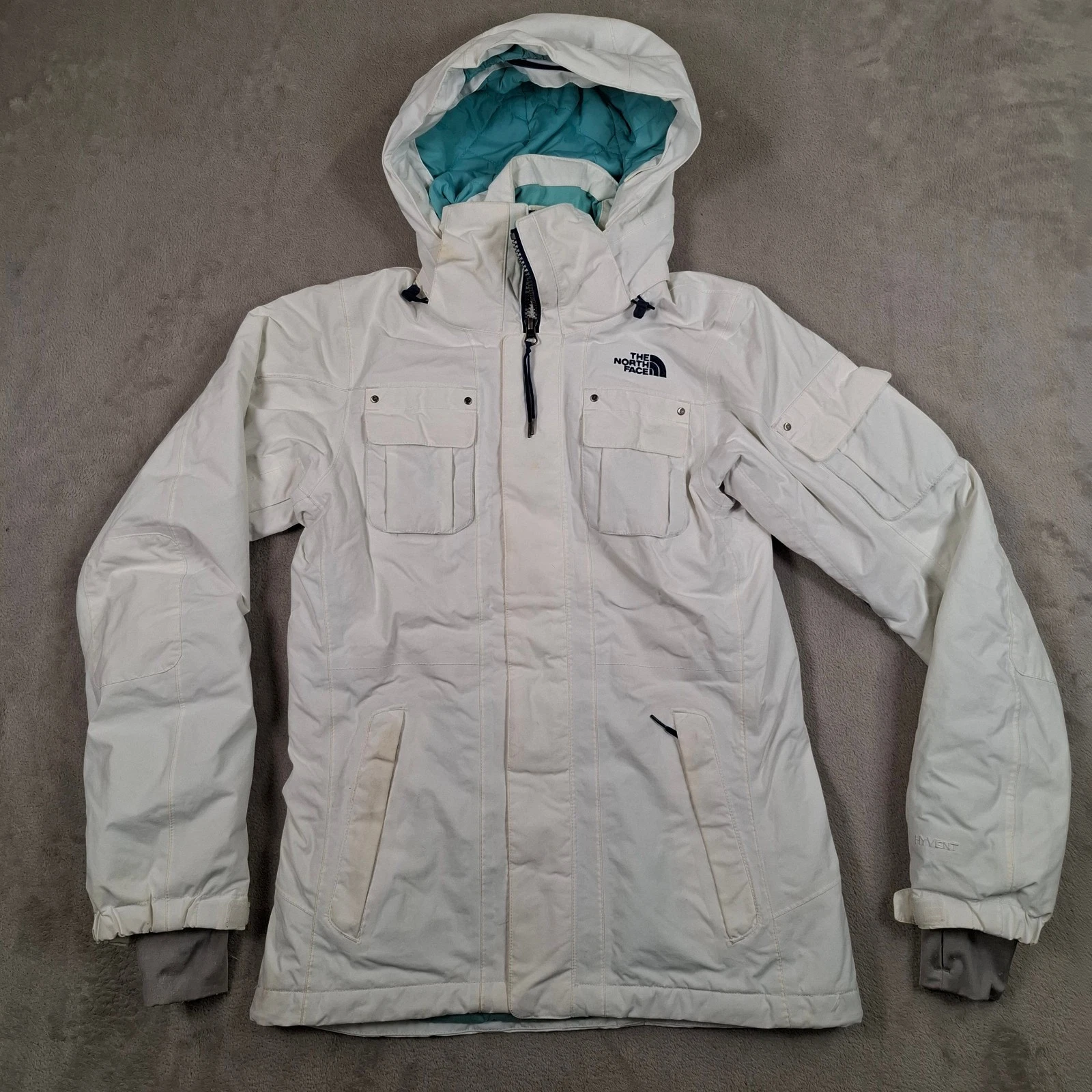 The North Face Ski Jacket Womens XS White HyVent Hooded Snow Coat Winter
Opens in a new window or ta