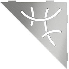 Schluter Systems Triangular Corner Shelf-E Curve Brushed Stainless Steel