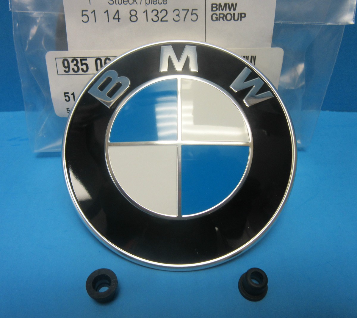 2 Hood & Trunk Emblem Roundel GENUINE BMW OEM # 51148132375