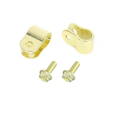 STEEL SISSY BAR CLAMPS WITH BOLTS GOLD(SOLD BY PAIR)