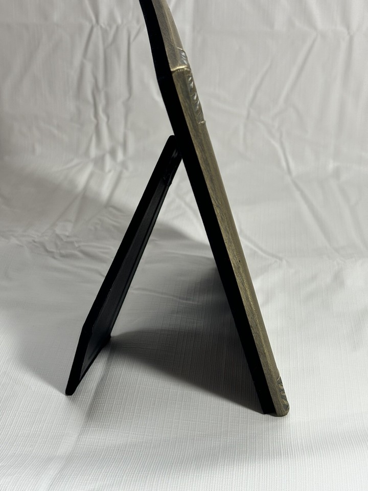 Burnes Picture Frame Brass Gold Burgundy Velvet 3.5 X 5 (6.5 X 8