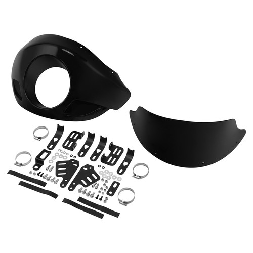 Headlight Fairing Windshield Fits For Harley Sportster Dyna Iron 883 Softail - Picture 2 of 10