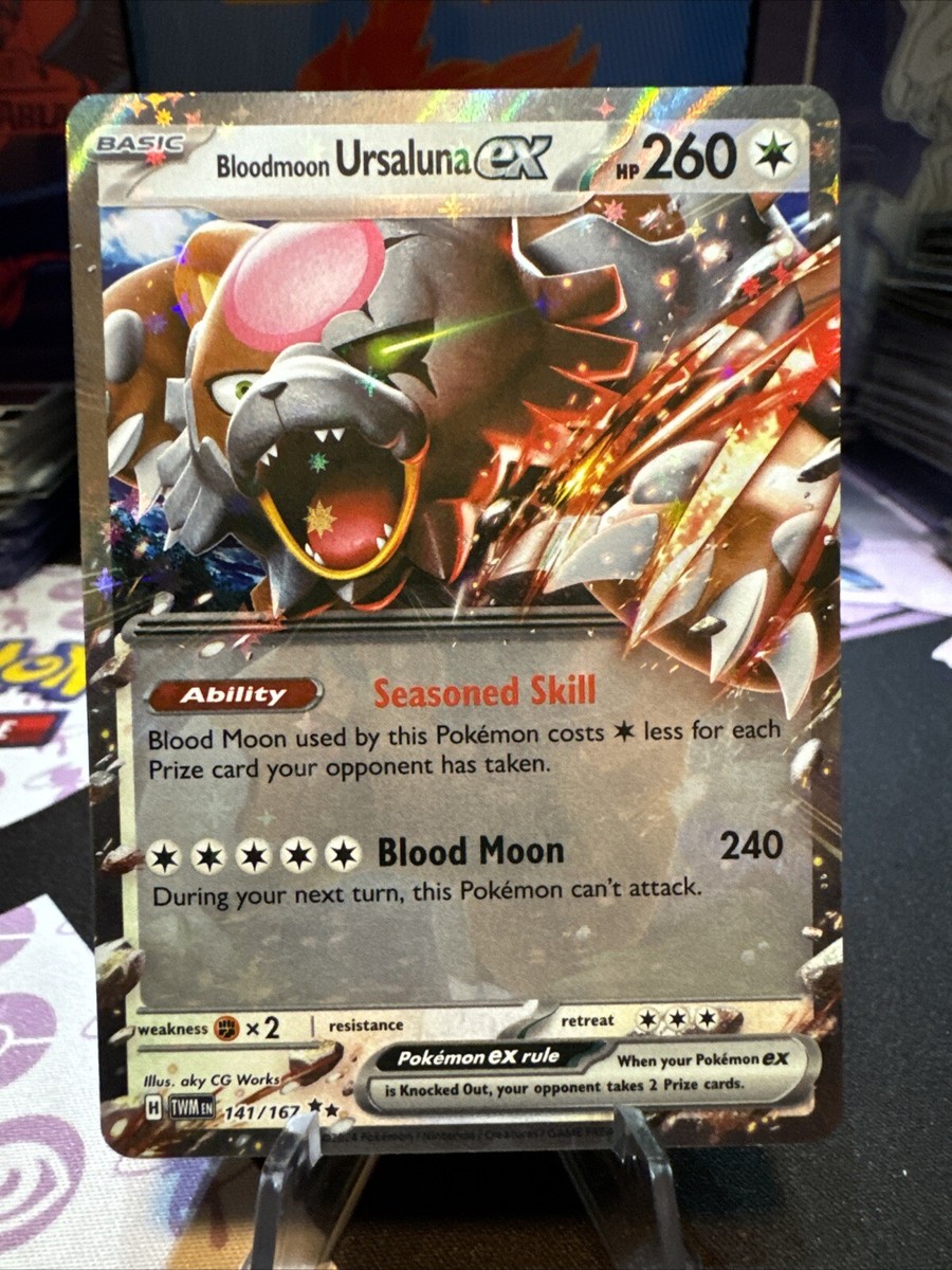 Pokemon - Bloodmoon Ursaluna ex 141/167 Double Rare - Twilight Masquerade