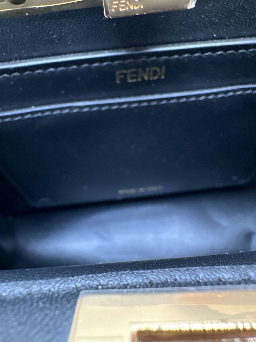 Fendi Peekaboo Mini Black Nappa Leather Bag 8BN244AD6GF0KUR Fendi Peekaboo Mini Black Nappa Leather Bag 8BN244AD6GF0KUR