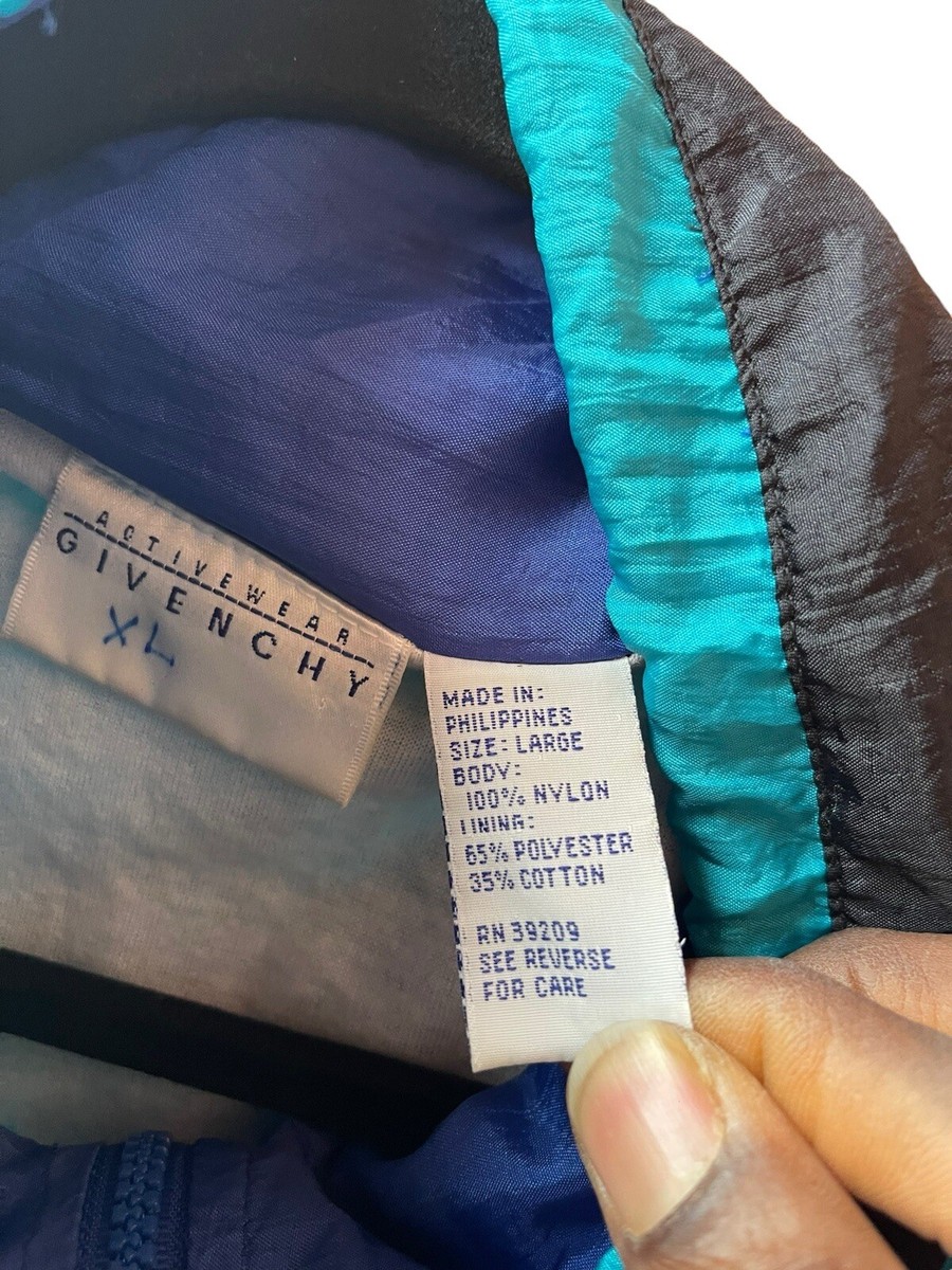 Vintage 90s Givenchy Activewear Logo Color Block Windbreaker