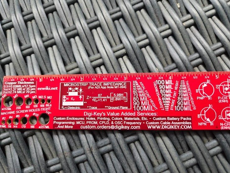 Digi-Key Red PCB Ruler ND 12 Inch Ruler | eBay