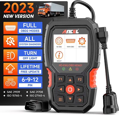 ANCEL HD601 Heavy Duty Truck Scanner PRO All System Diesel Diagnostic Scan Tool