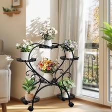 6 Tiers Heavy Duty Plant Stand with Wheels For Indoor Plants Rack Display Shelf