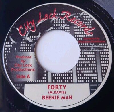 Beenie Man - Forty / Heart Attack Version Vinyl 45 - City Lock Records - Jamaica