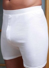High Cross Superwhite 100 Combed Cotton TRUNKS. Traditional fuller cut