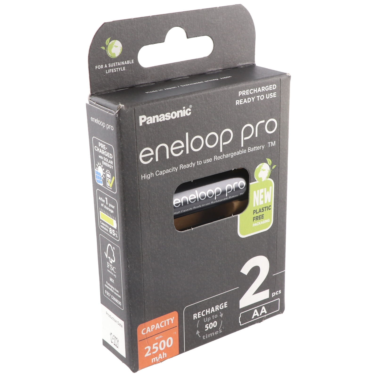 Panasonic Eneloop Pro, Vorgeladen, Retail Blister 2-pack Bk-3hcde/2be