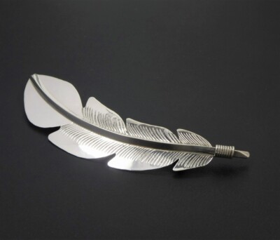 Native American Navajo Billy Long Shiny Sterling Silver Large