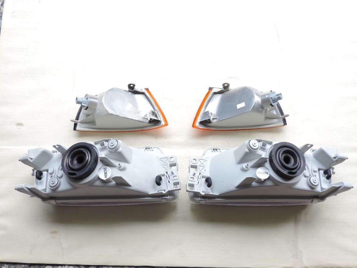 1998-2001 Mitsubishi Lancer Evo 5 6 Chrome/Black Headlight 1998-2001 Mitsubishi Lancer Evo 5 6 Chrome/Black Headlight