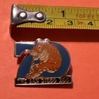 Vintage The San Diego Zoo 70 Years Tiger Gold Tone Enamel Lapel Pin Latch Clasp — photo 3