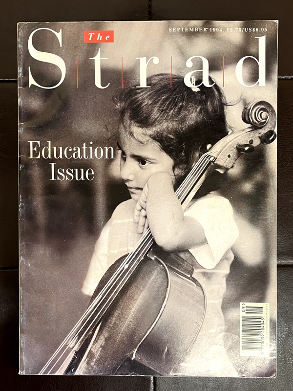 The Strad Magazine -  September 1994- Violin Strings - Education Issue