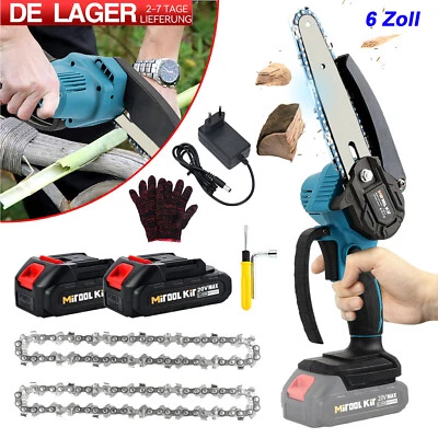 MITOOL KIT Para 18V Makita batería motosierra mini motosierra eléctrica motosierra manual 6 pulgadas 2,0Ah