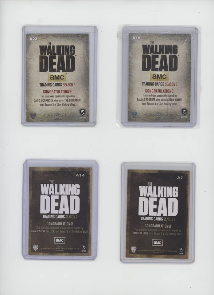 2012 CRYPTOZOIC WALKING DEAD SEASON 2 SARAH WAYNE CALLIES A14 AUTO AUTOGRAPH SP - Image 2 of 2