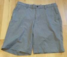 Greg Norman Men's Gray Flat Front Golf Shorts Size 36
