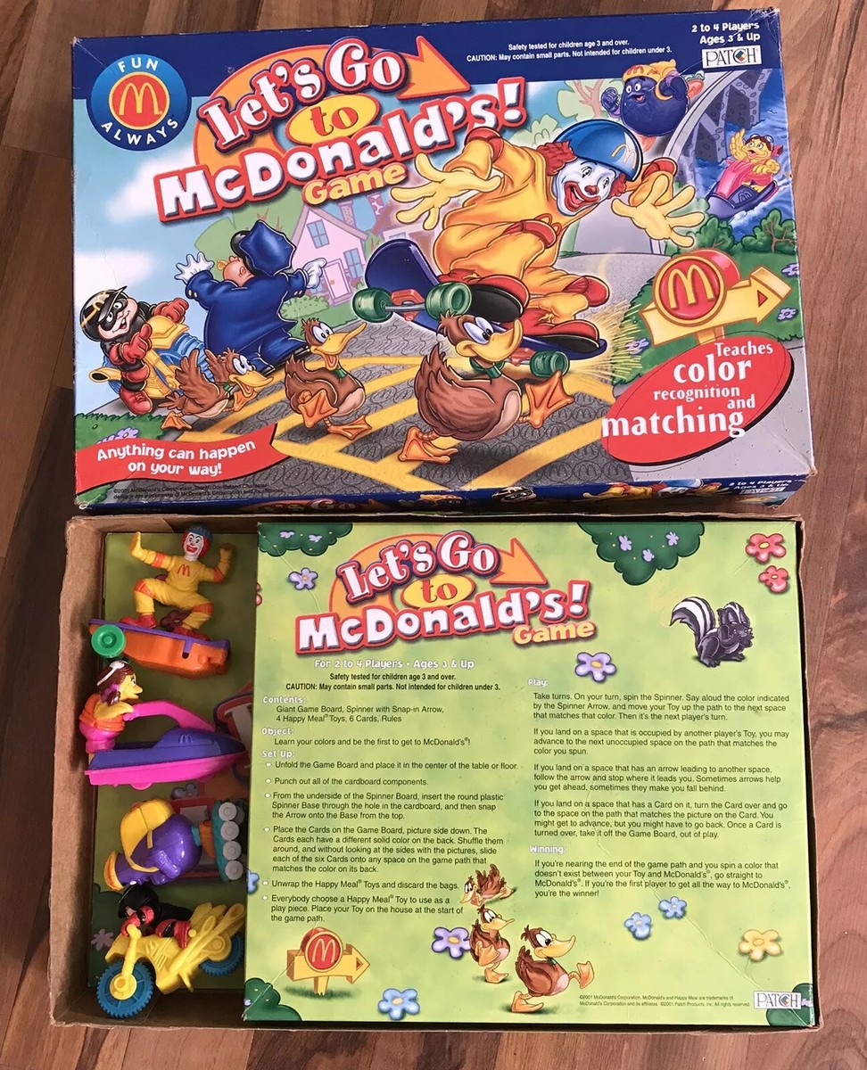 Let's Go To McDonald's Game Kids Learning Board Game By Patch Let's Go To McDonald's Game Kids Learning Board Game By Patch