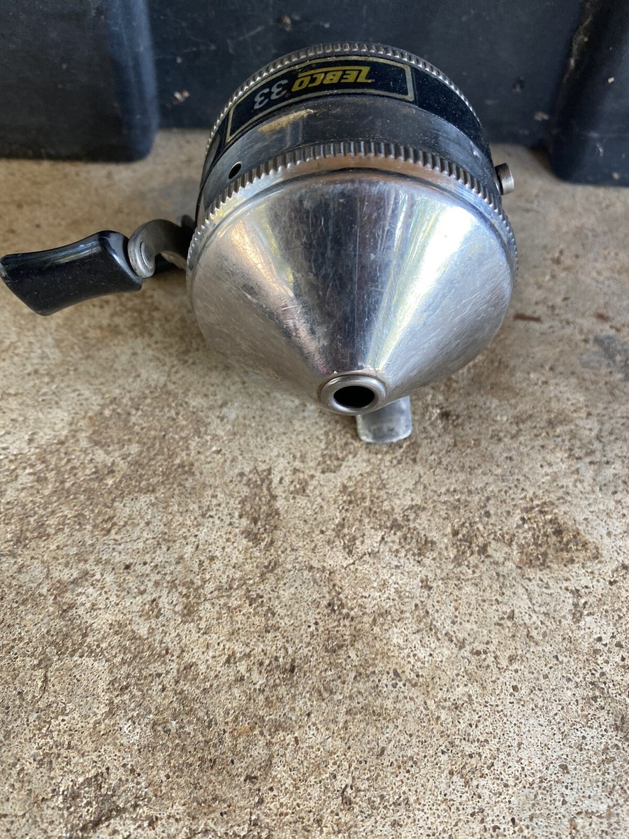 Zebco 33 Spinner Push Button Casting Reel Made in U.S.A. Metal Foot | #4455647598