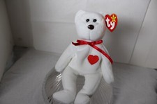 Valentino bear beanie baby TY with errors RARE brown nose, etc. MINT Condition