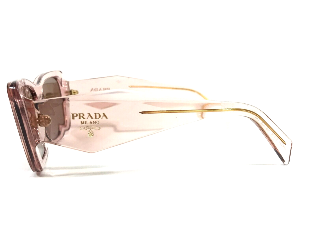 Prada Sunglasses SPR08Y 19Q-10D Transparent Peach Frames Brown