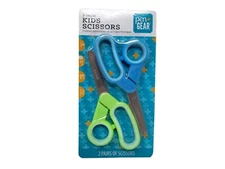 Pen Gear 5" Set of 2 Kids Scissors - New - Blue & Green