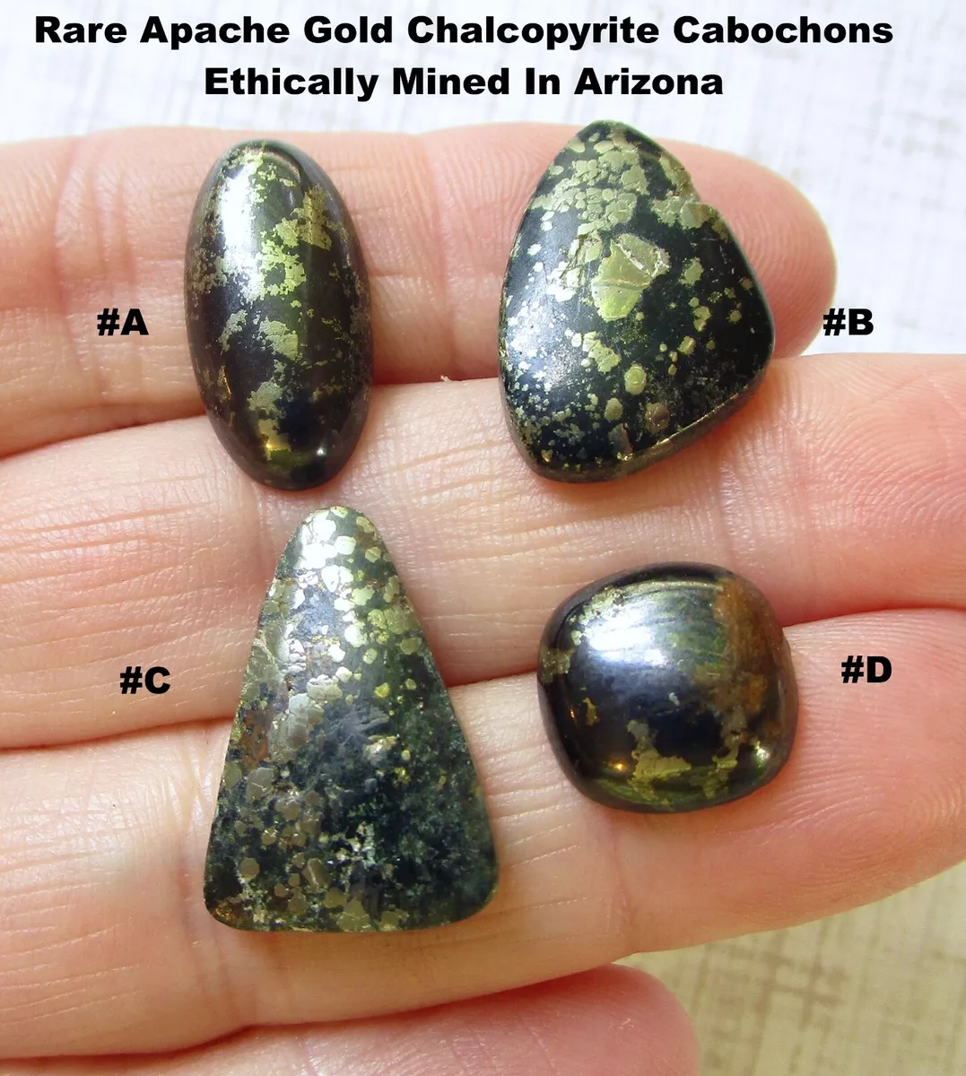 Rare Apache Gold Gemstone Cabochon Chalcopyrite Gemstone