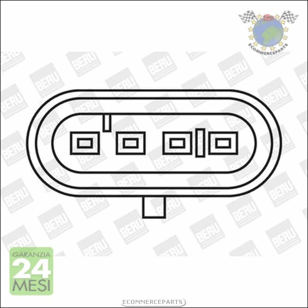 Bobina accensione Beru per AUTOBIANCHI Y10 FIAT TEMPRA TIPO UNO LANCIA YUGO FLO - Immagine 2 di 4