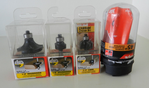 SKILL - 4 ROUTER BITS- 1/2