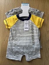 Carter's Boys Size 3M Adorable 2-Pack Rompers Summer Outfits New