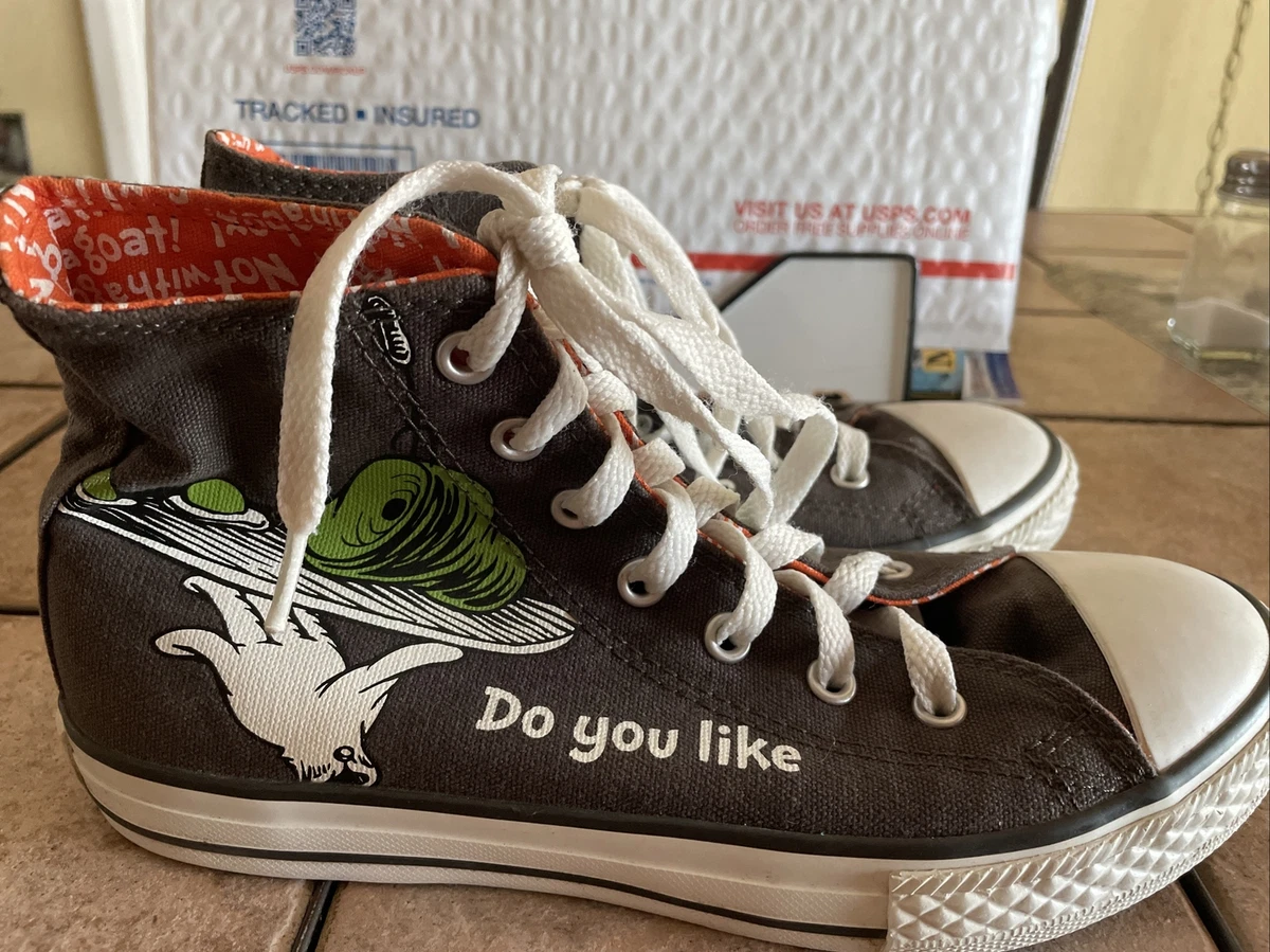 Converse Vintage Dr. Seuss Green Eggs Ham RARE HTF Junior 4