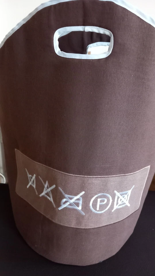 Faltbare Wäschekorb Stoff Wäschesammler Wäschebehälter  Wäschesack 55x55cm Gebr. - Bild 3 von 4