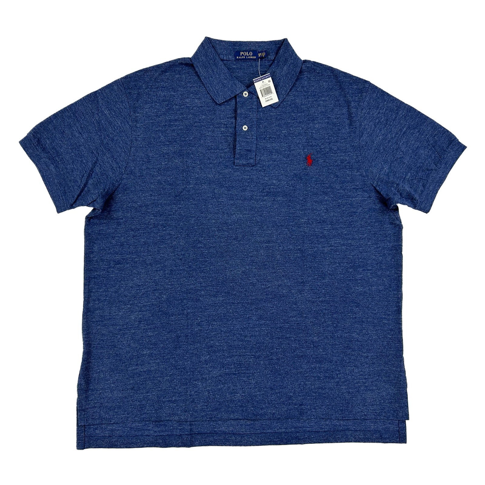 Футболка-поло Polo Ralph Lauren Big - Tall с коротким рукавом - Темно-синий Heather - Размер 2XB 13990₽