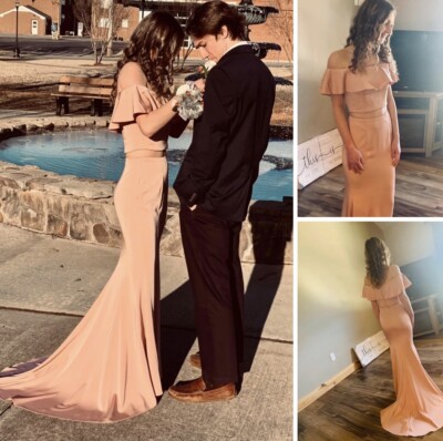 Dave & Johnny 2 Piece Pink Prom Dress Size 1/2 Formal Long Classy