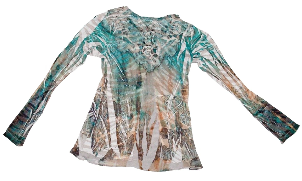 American Rag Cie женщин верхний зеленый размер S пуловер длинным рукавом поли/хлопок - Изображение 4 из 4