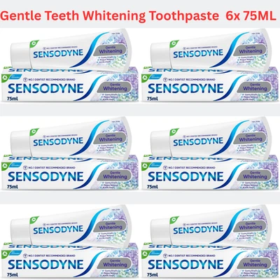 6x Sensodyne Toothpaste Sensitive Daily Care Gentle Teeth Whitening Tooth 75ml