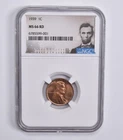 MS66 RD 1939 Lincoln Wheat Cent NGC Special Lbl *2047