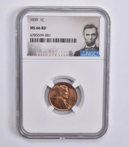 MS66 RD 1939 Lincoln Wheat Cent NGC Special Lbl *2047