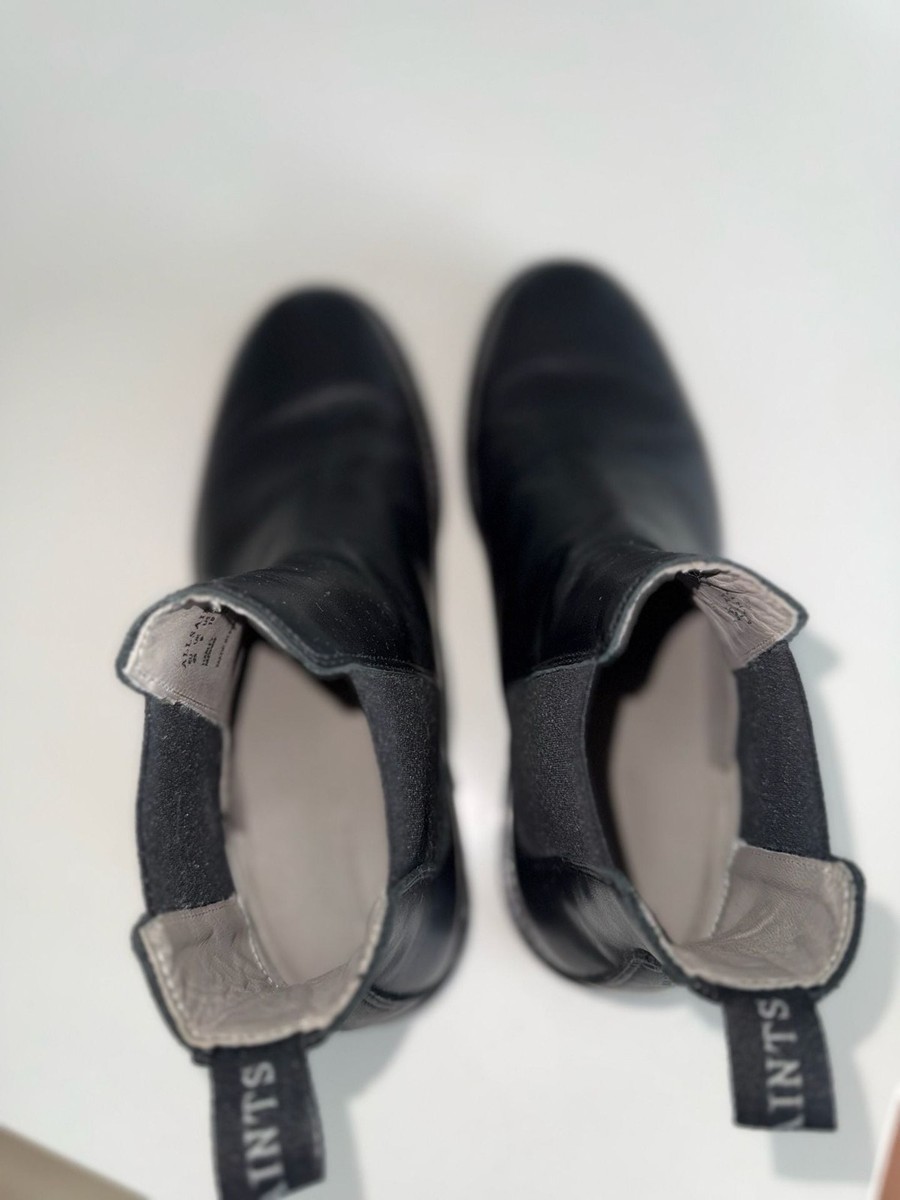 AllSaints Harley Black Leather Chelsea Boots Size 10 | eBay display picture 1
