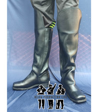 Handcrafted Men  s Leather Knee Flap Boots   Civil War Reenactment