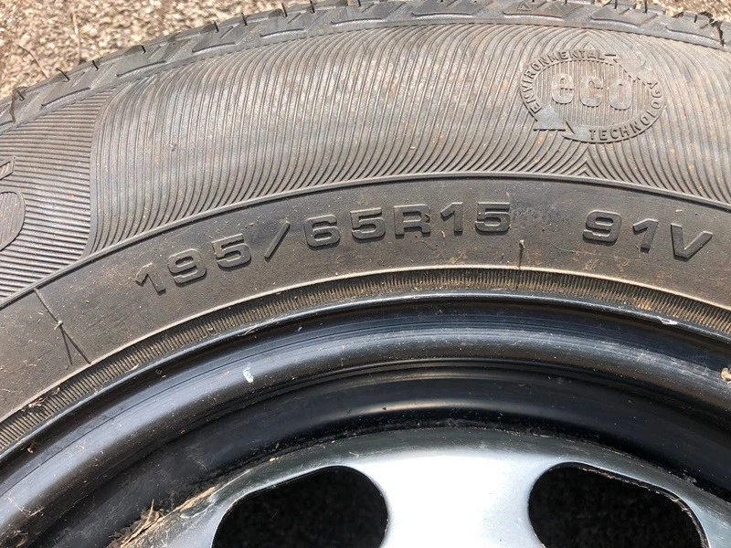 p1xkomplette Reserverad Ersatzrad+Felge 195/65R15 91V für VW Golf4,A3,Seat,Skoda - Bild 3 von 4