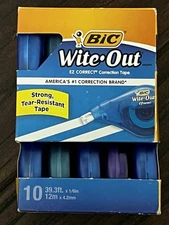 BIC® Wite-Out® Brand EZ Correct® Correction Tape, White, 10 Pack